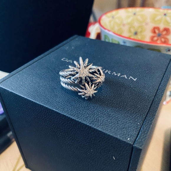 David Yurman Jewelry - David Yurman Diamond triple Starburst collection in silver